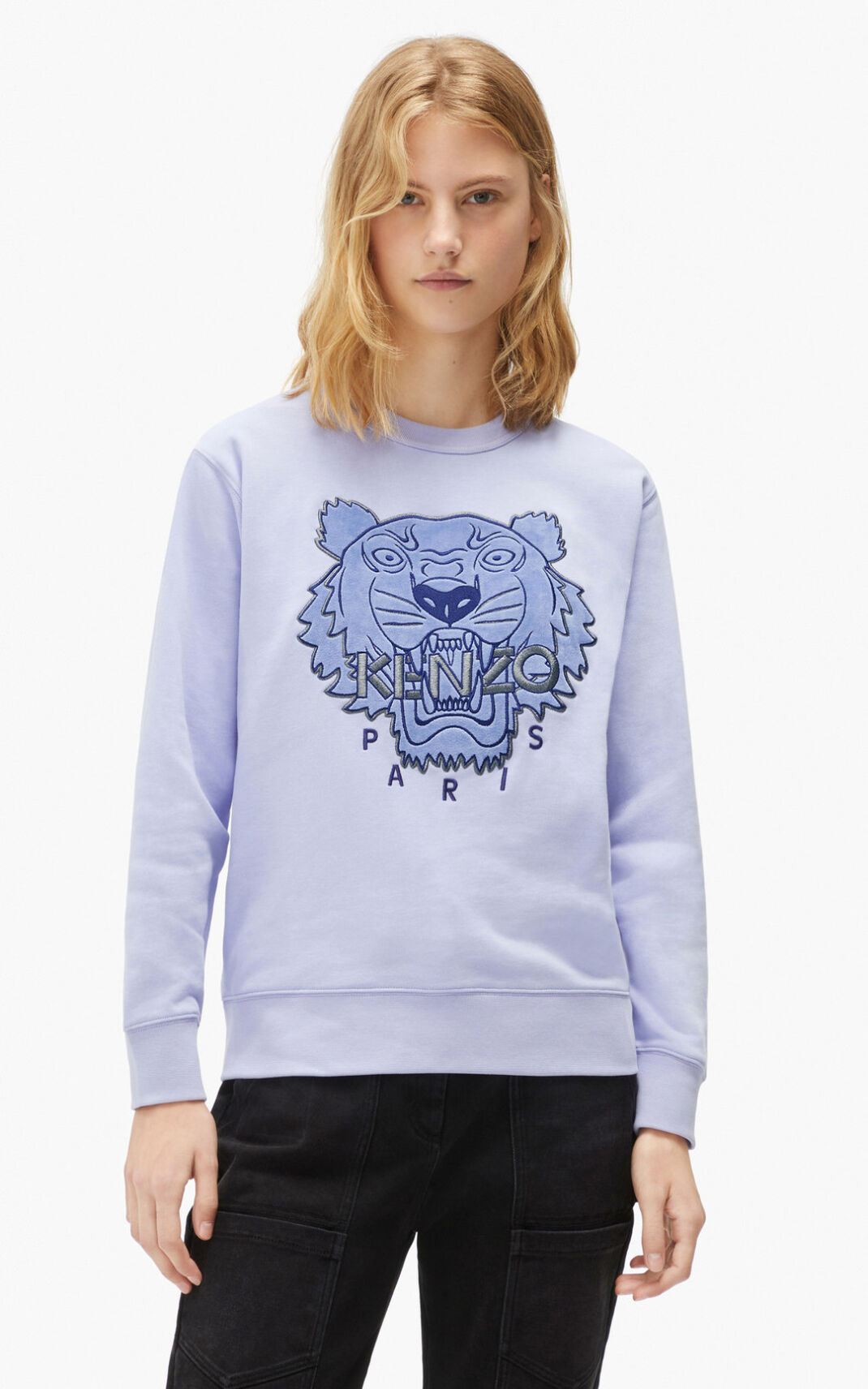 Sweat Kenzo Femme The Hiver Capsule Tiger Bleu Clair SBKND-6289